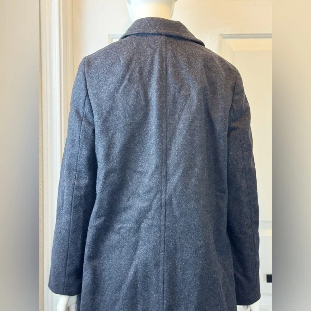 J Crew Men's Black Wool Blend Coat Size Medium